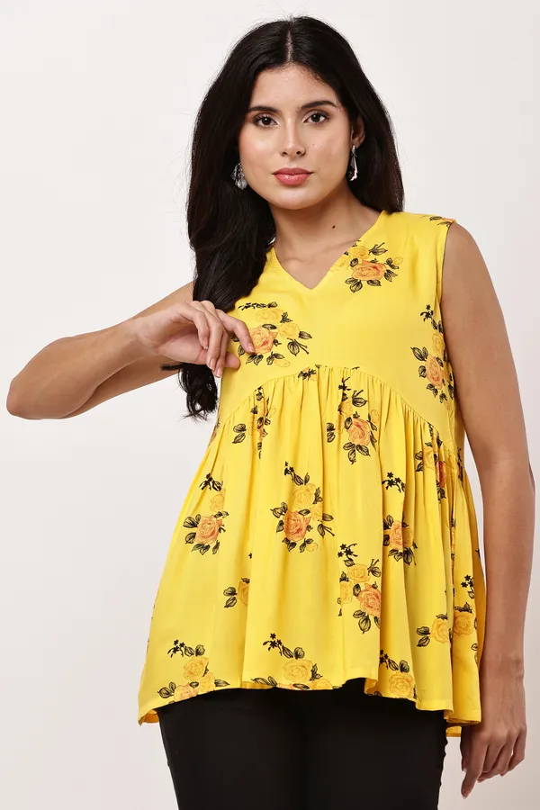 Yellow_Cotton_Premium_Sleeveless_Top_For_Women