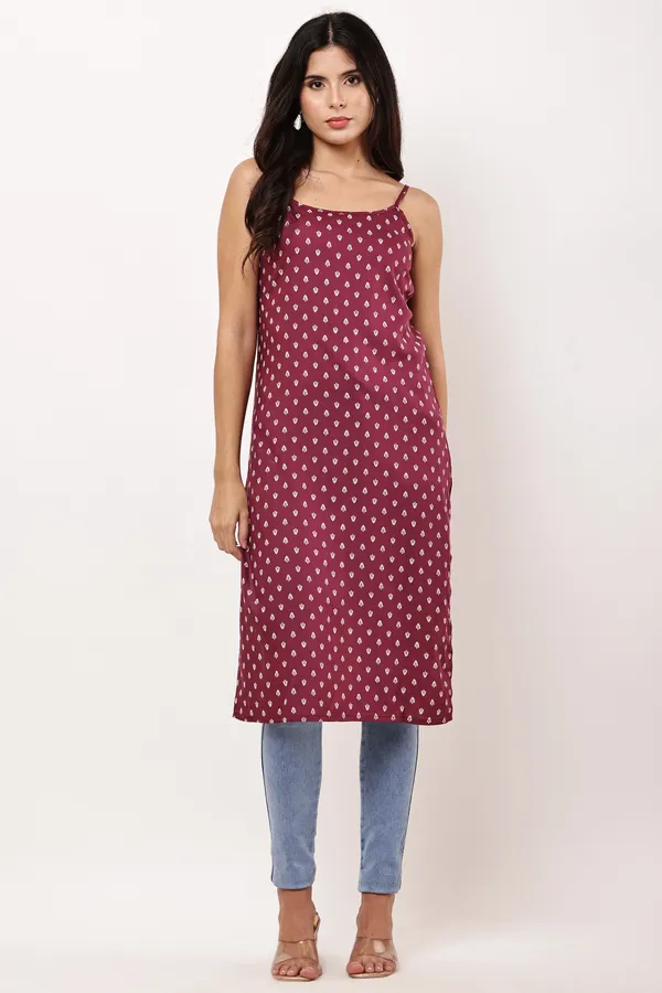 Maroon_Cotton_Premium_Kurti_For_Women