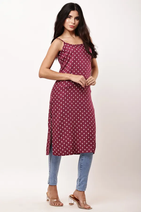 Maroon_Cotton_Premium_Kurti_For_Women