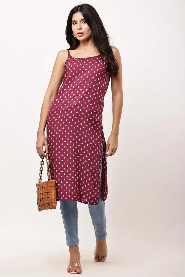 Maroon_Cotton_Premium_Kurti_For_Women