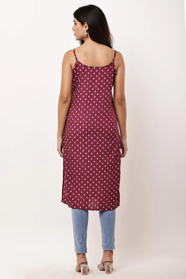 Maroon_Cotton_Premium_Kurti_For_Women