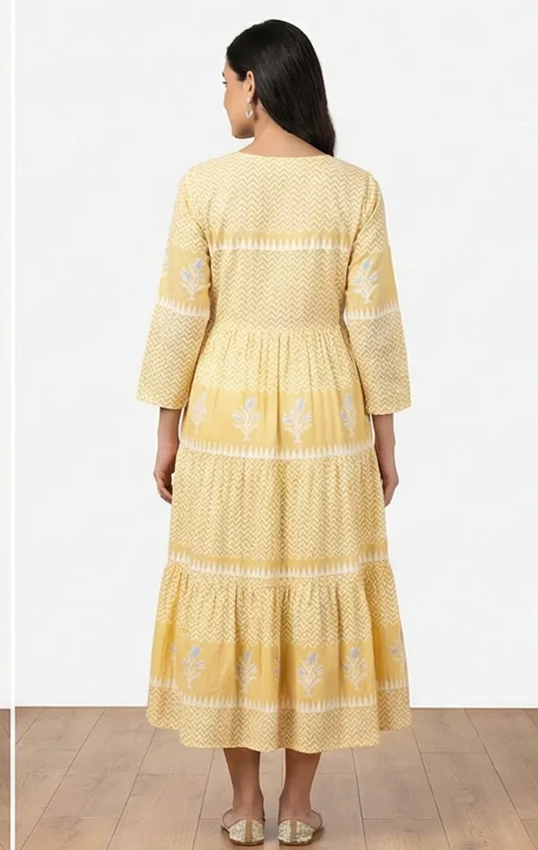 Yellow_Cotton_Premium_Dress_For_Women