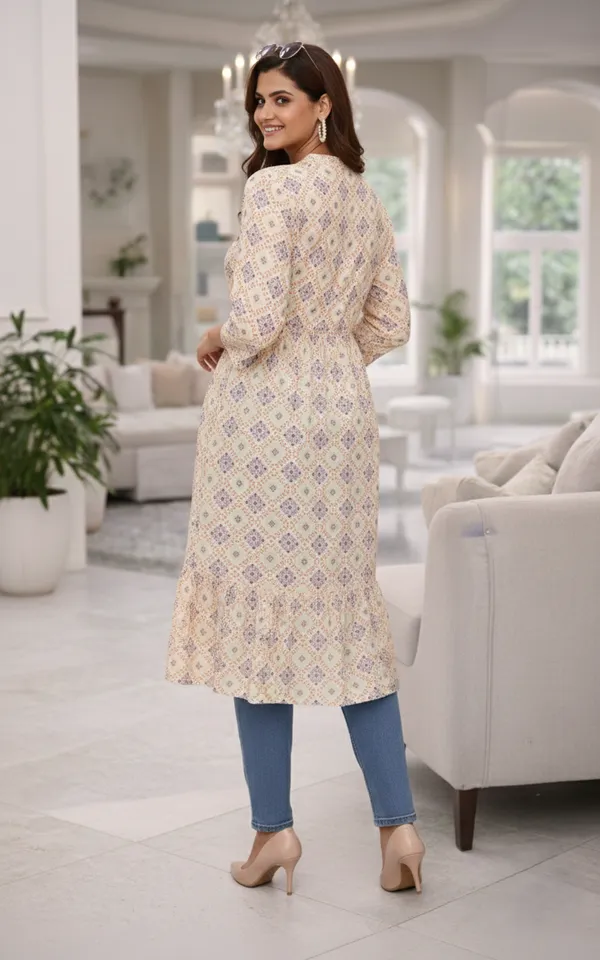 Cream_Cotton_Premium_Dress_For_Women