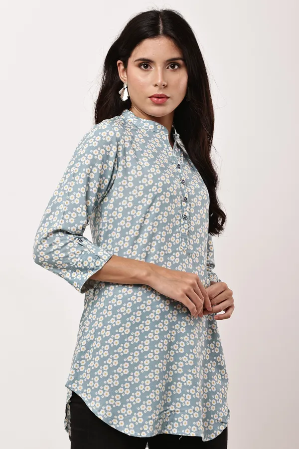 Blue_Cotton_Premium_Kurti_For_Women