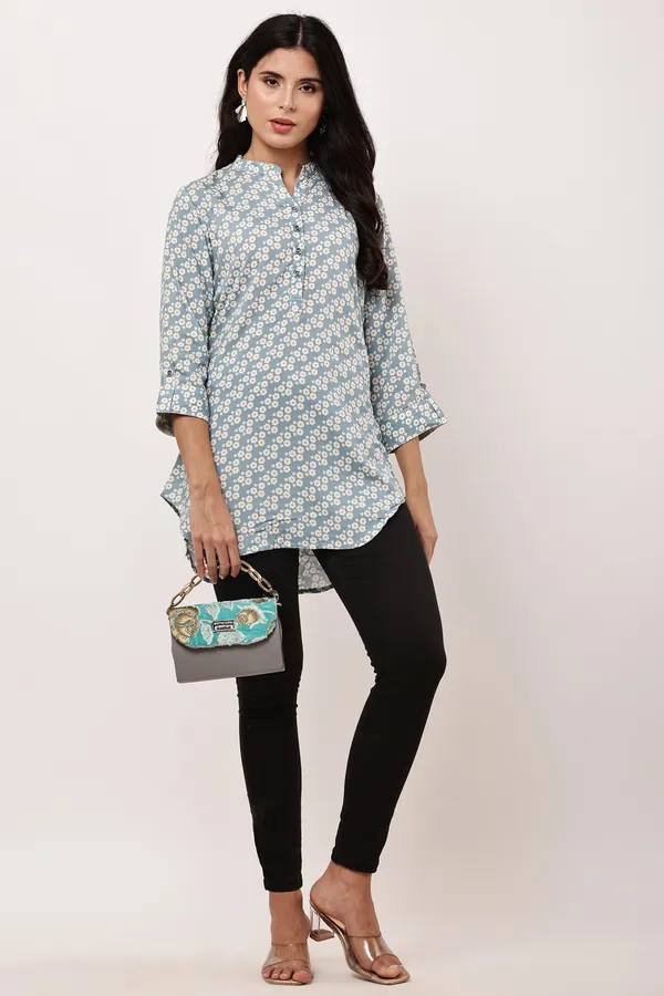 Blue_Cotton_Premium_Kurti_For_Women