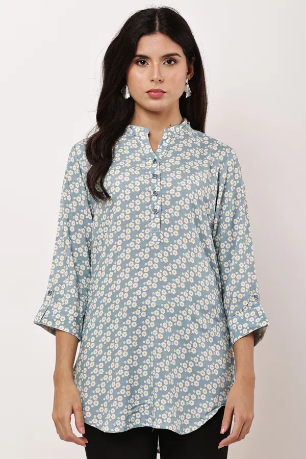 Blue_Cotton_Premium_Kurti_For_Women