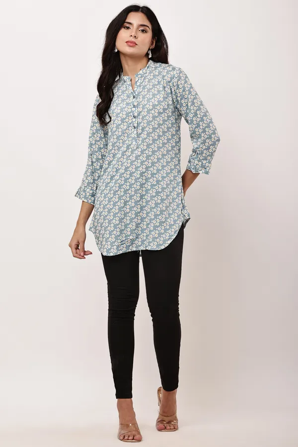 Blue_Cotton_Premium_Kurti_For_Women