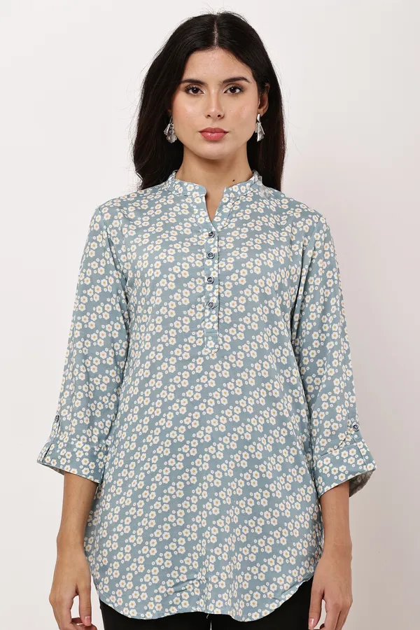 Blue_Cotton_Premium_Kurti_For_Women