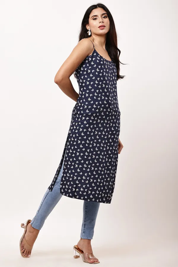 Navy_Blue_Cotton_Premium_Kurti_For_Women
