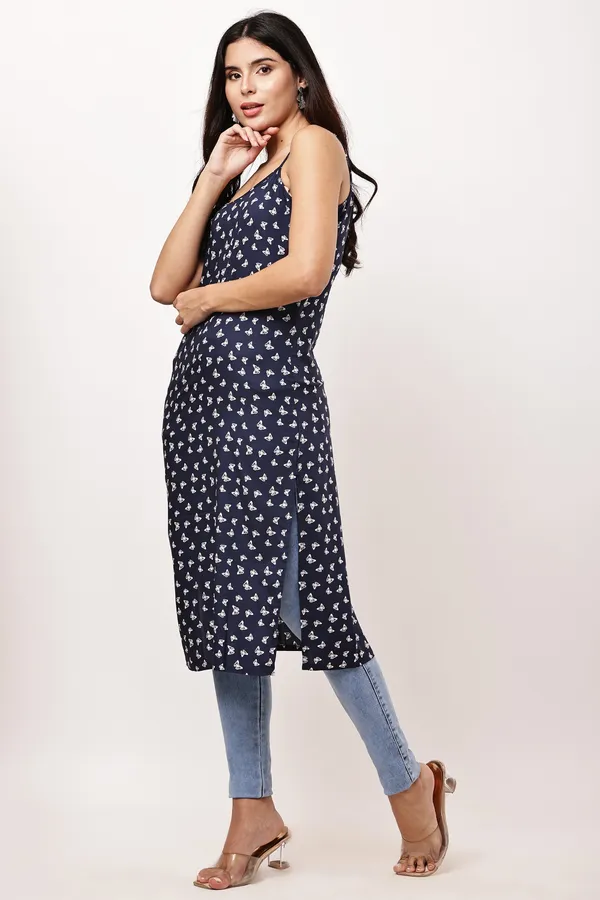 Navy_Blue_Cotton_Premium_Kurti_For_Women