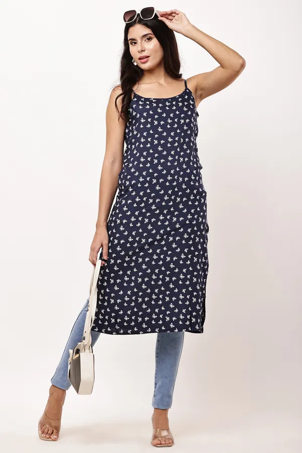Navy_Blue_Cotton_Premium_Kurti_For_Women