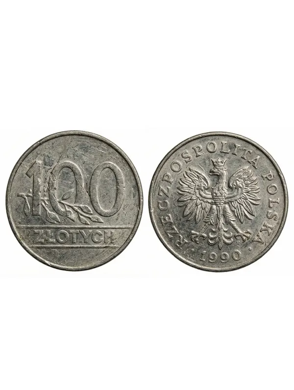 100_Zlotys_1990_Poland_Old_Copper-Nickel_Coin