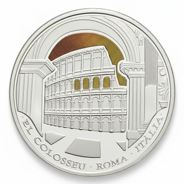 Silver-Plated_Andorra_10_Diners_2009_Wonders_Of_The_World_Italy_Old_Coin