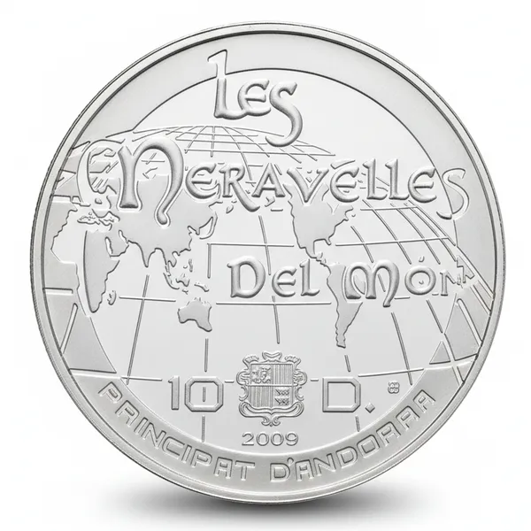 Silver-Plated_Andorra_10_Diners_2009_Wonders_Of_The_World_Italy_Old_Coin