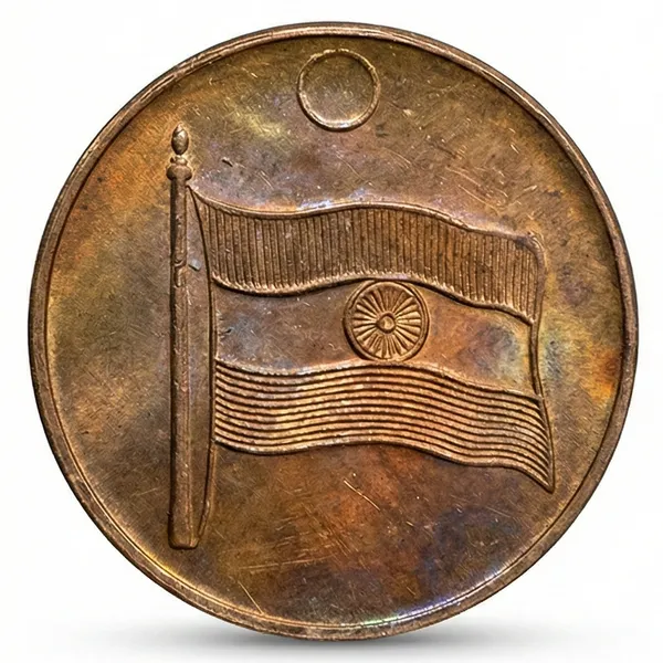 15_August_1947_India_Independence_Jai_Hind_Token_Copper_Old_Coin