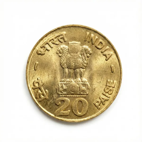 Gold_Lotus_20_Paise_1972_Food_For_All_India_Old_Brass_Small_Coin