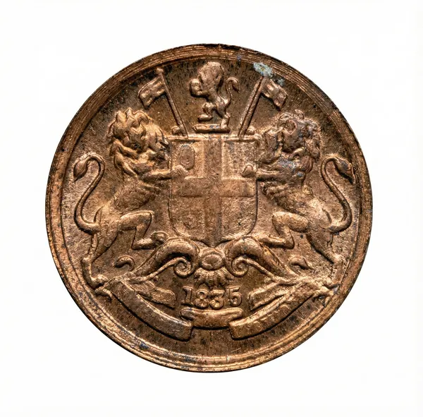 1/12_Anna_1835_East_India_Company_Old_Copper_Coin