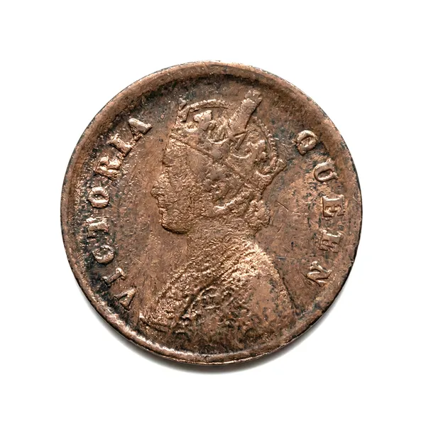 1/12_Anna_1875_Victoria_Queen_British_India_Old_Copper_Coin