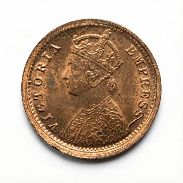 1/12_Anna_1895_Victoria_Queen_British_India_Old_Copper_Coin