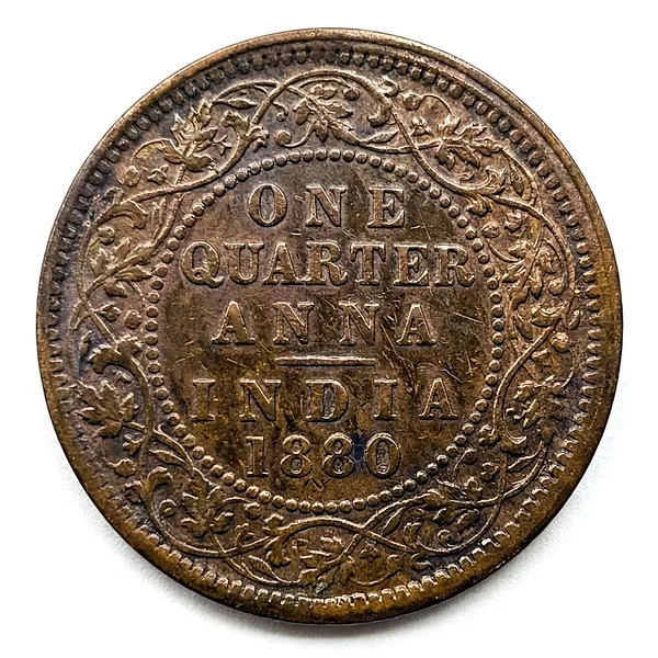 1_Quarter_Anna_1880_British_India_Old_Victoria_Rare_Coin