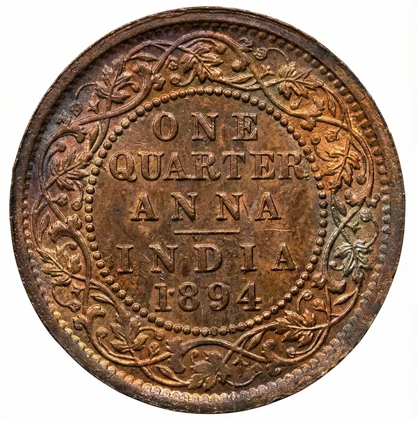 1_Quarter_Anna_1894_British_India_Old_Victoria_Rare_Coin