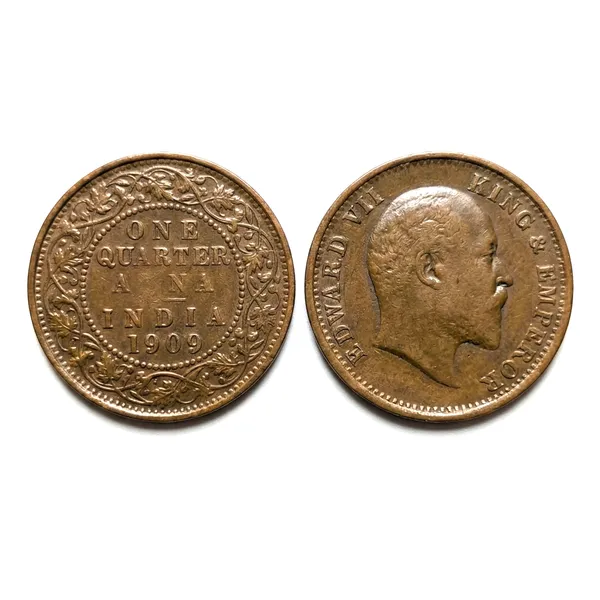 1_Quarter_Anna_1909_Edward_Vii_British_India_Old_Copper_Coin