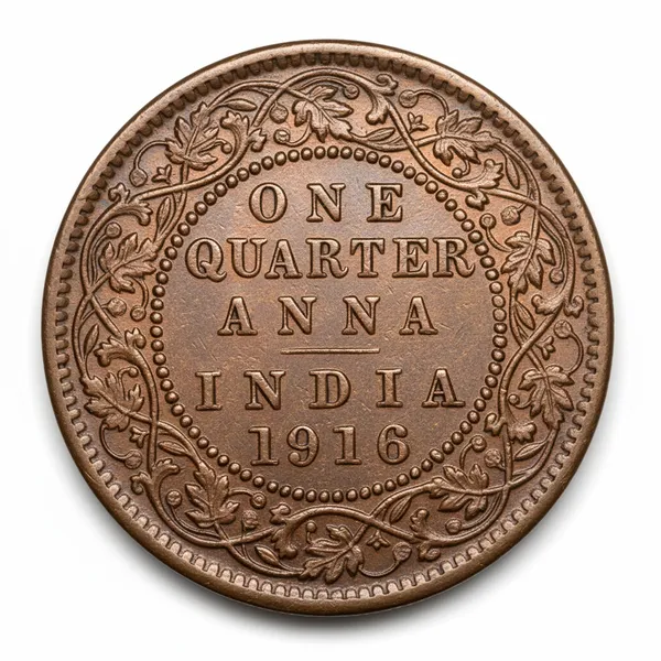 Rare_1_Quarter_Anna_1916_King_George_V_British_India_Old_Copper_Collecting_Coin