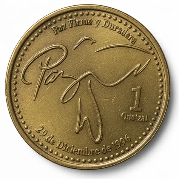Gold_1_Quetzal_1996_Guatemala_Old_Collecting_Rare_Coin