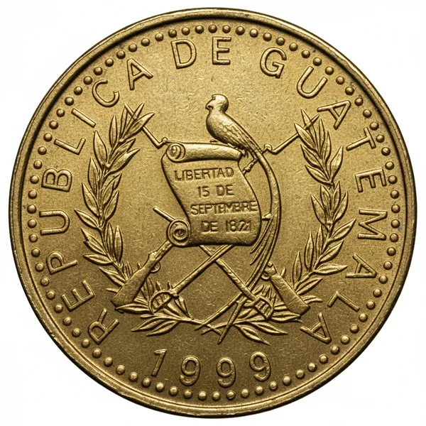Gold_1_Quetzal_1996_Guatemala_Old_Collecting_Rare_Coin