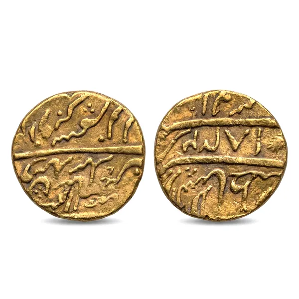 Gold_1_Rupee_1827_Maharaja_Ranjit_Singh_Mughal_Ancient_India_Old_Coin