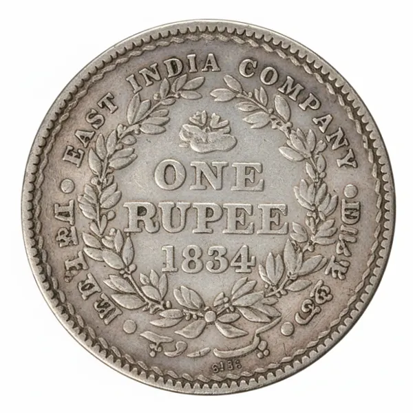 Silver-Plated_One_Rupee_1834_King_William_4Th_British_India_Old_Coin