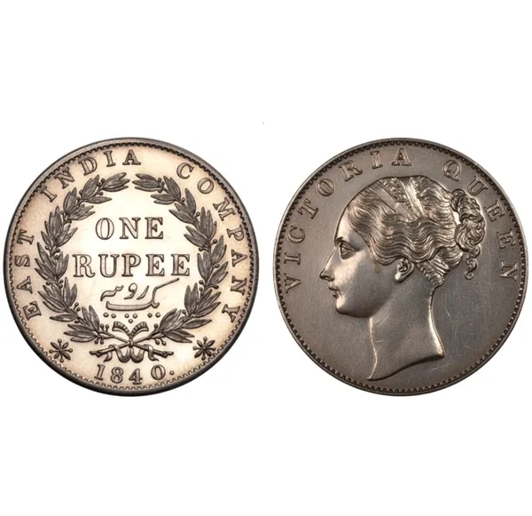 Silver-Plated_Continuous_1_Rupee_1840_Victoria_Queen_British_India_Old_Coin