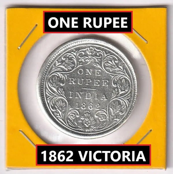 Silver-Plated_One_Rupee_1862_Victoria_Queen_British_India_Old_Coin