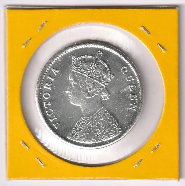 Silver-Plated_One_Rupee_1876_Victoria_Queen_British_India_Old_Coin