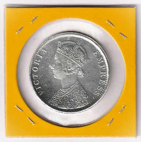 Silver-Plated_One_Rupee_1897_Victoria_Queen_British_India_Old_Coin