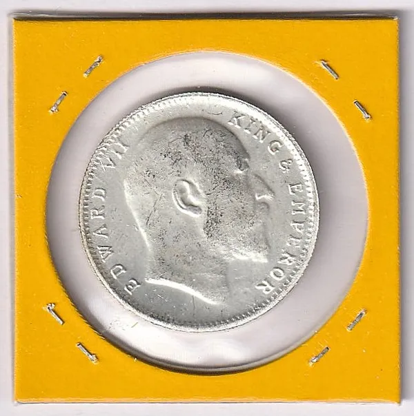 Silver-Plated_One_Rupee_1908_King_Edward_7Th_British_India_Old_Coin