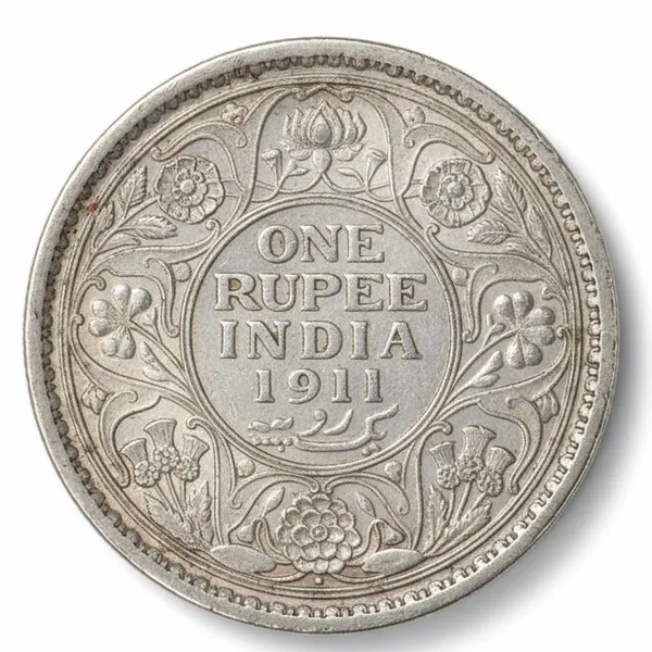 Silver-Plated_One_Rupee_1911_King_George_5Th_British_India_Old_Coin