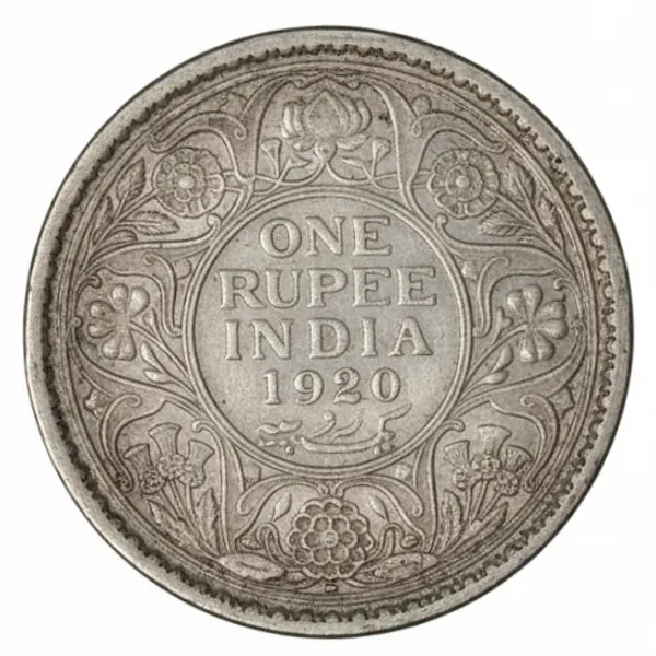Silver-Plated_One_Rupee_1920_King_George_5Th_British_India_Old_Coin