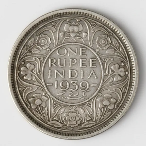 Silver-Plated_One_Rupee_1939_King_George_Vi_British_India_Old_Coin