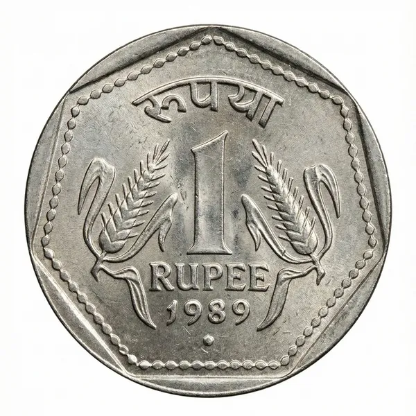 1_Rupee_1989_Noida_India_Old_Collecting_Rare_Coin