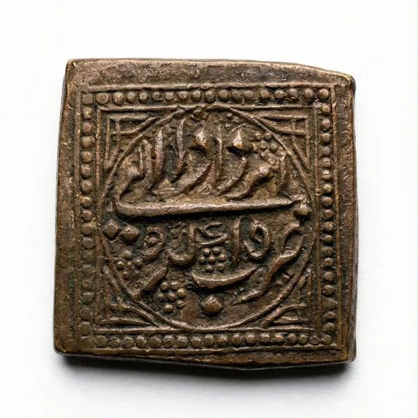1_Tanka_Type_2_Mughal_Akbar_Ancient_India_Old_And_Rare_Square_Coin