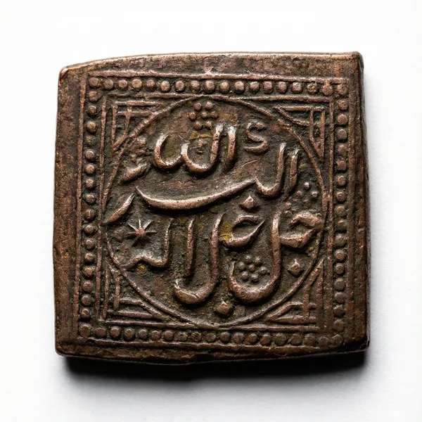 1_Tanka_Type_2_Mughal_Akbar_Ancient_India_Old_And_Rare_Square_Coin