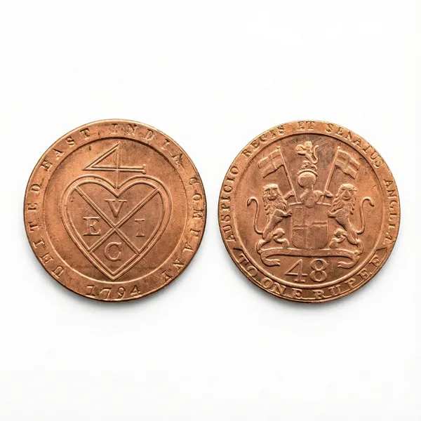 1/48_Rupees_1794_Madras_Presidency_India_Old_Copper_Coin