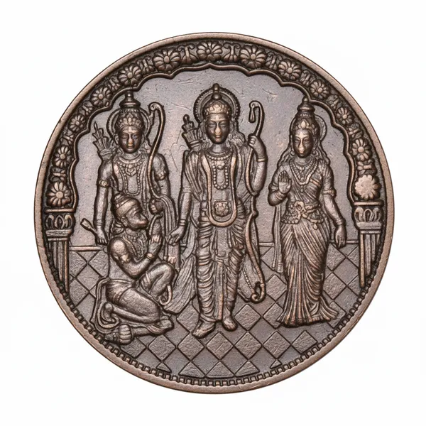 20_Gram_1_Anna_1818_Ram_Sita_Laxman_And_Hanuman_India_Old_Copper_Coin