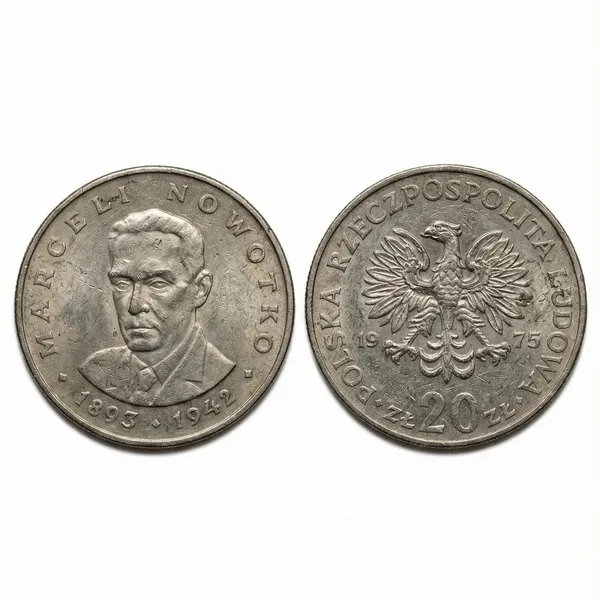 20_Zlotys_Random_Year_Marceli_Nowotko_1893-1942_Poland_Old_Copper-Nickel_Coin