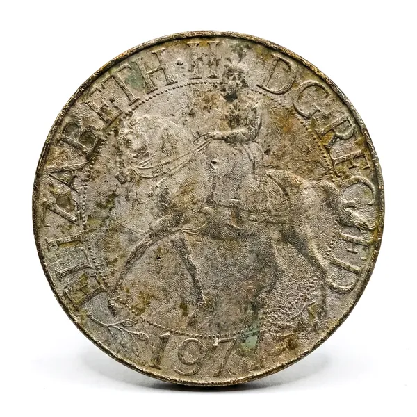 25_New_Pence_1977_Elizabeth_Ii_United_Kingdom_Old_Collecting_Coin
