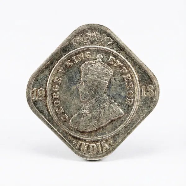2_Annas_1918_King_George_V_British_India_Old_Fancy_Coin