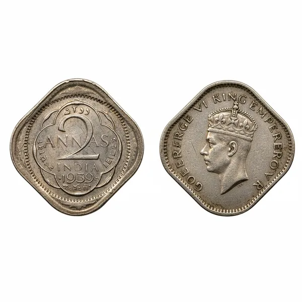 2_Annas_1939_King_George_Iv_British_India_Old_Fancy_Coin
