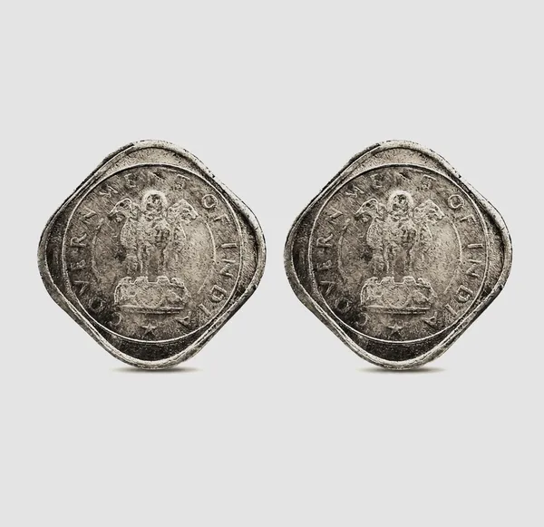 2_Coins_Of_1949_Two_Annas_Standing_&_Seated_Peacock_India_Old_Rare_Set