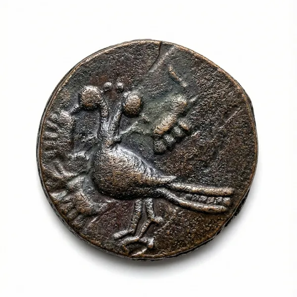 2_Face_Peacock/Mor_Ancient_India_Old_Copper_Rare_Coin